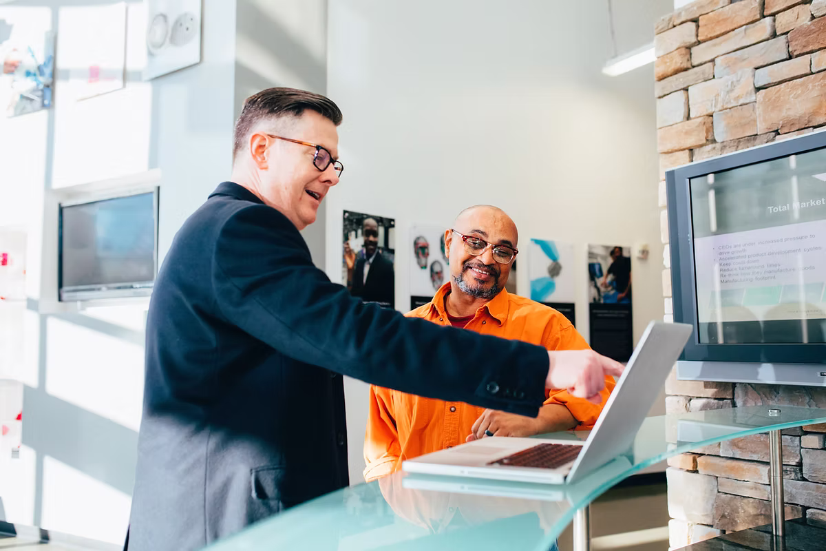 office worker with cyber insurance coverage